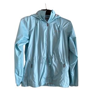 Columbia Women’s lightweight hooded windbreaker Small teal